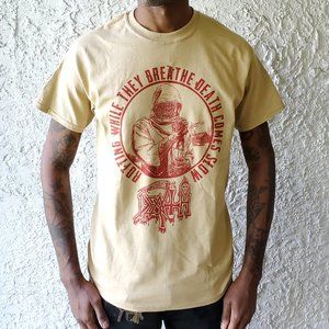 Death leprosy tan t-shirt NEW! punk metal hardcore